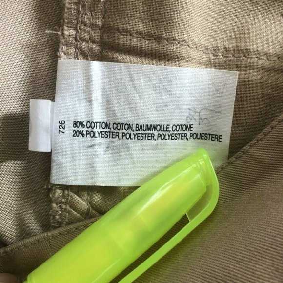 Esprit 90s Womens Flare Leg Slit Hem Pants  Low Cut Tan Size 6 - Picture 7 of 9